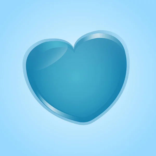 Coração Fresco Fundo Azul — Vetor de Stock