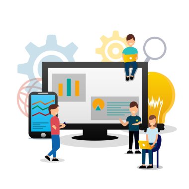 iş konsepti vektör çizim sanatı