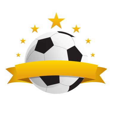 Futbol ve sancak vektör sanat illüstrasyonu