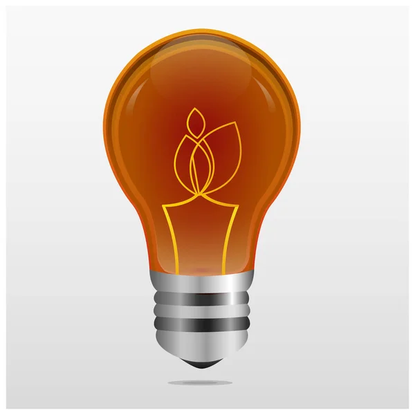 Creative Light Bulb White Background — Stock Vector