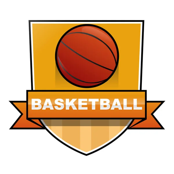 Basketbol Logo Vektör Illüstrasyonu — Stok Vektör
