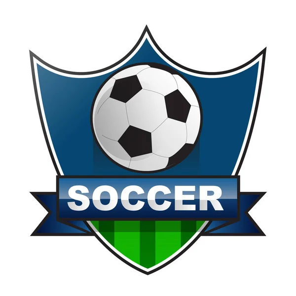 Ilustração Vetor Ícone Logotipo Futebol — Vetor de Stock