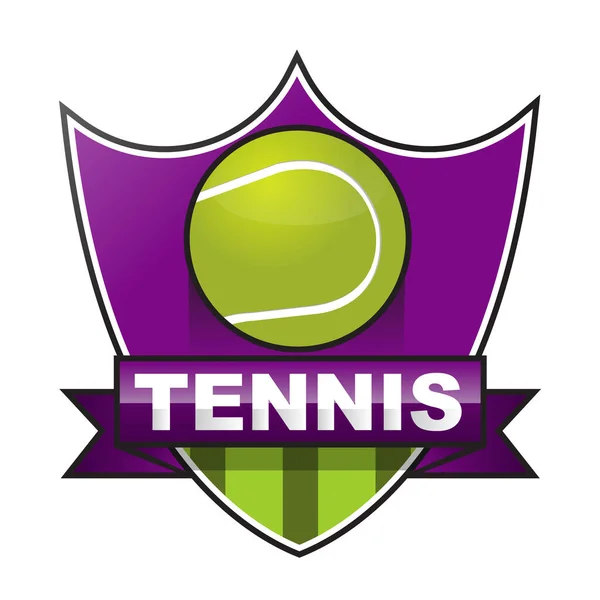 Illustrazione Vettoriale Icona Logo Tennis — Vettoriale Stock