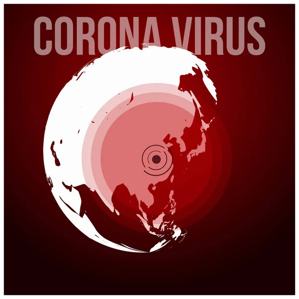 Diseño Ilustración Vector Virus Corona — Archivo Imágenes Vectoriales