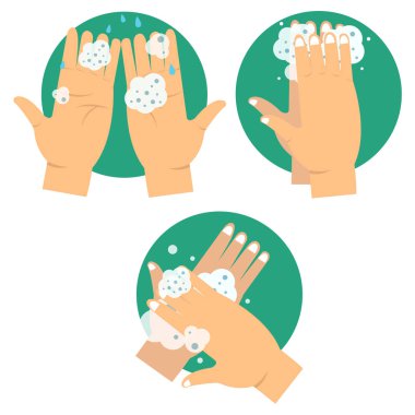 El yıkama vektör illüstrasyonuName