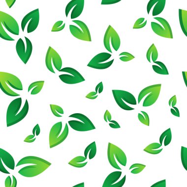 Yeşil yapraklı kusursuz desen