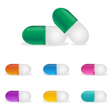 Bir hap tasarımının vektör çizimi