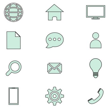 Web simgeleri vektör tasarımını ayarla