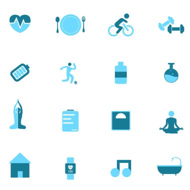 Wellness düz simge vektör tasarımı