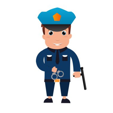 Bir polis memurunun vektör çizimi