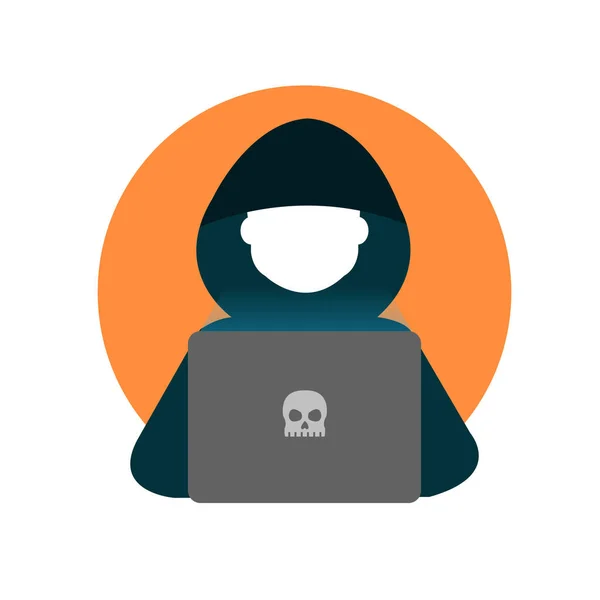 Hacker simgesi vektör illüstrasyonu