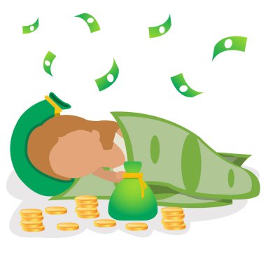 Başarılı zengin kadın çizimi tasarımı