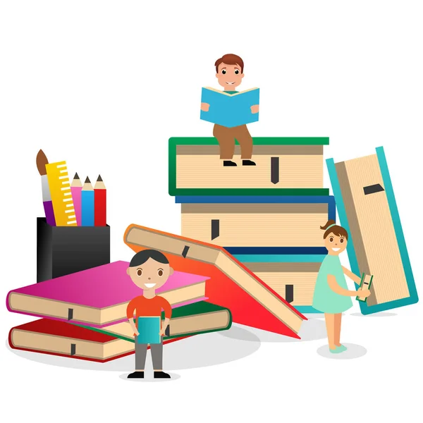 Bildung Und Kinder Vektor Illustration Design — Stockvektor