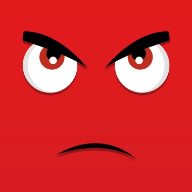 Kızgın yüz vektör çizimi tasarımı