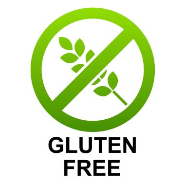 Glütensiz rozet ikonu vektör illüstrasyon tasarımı