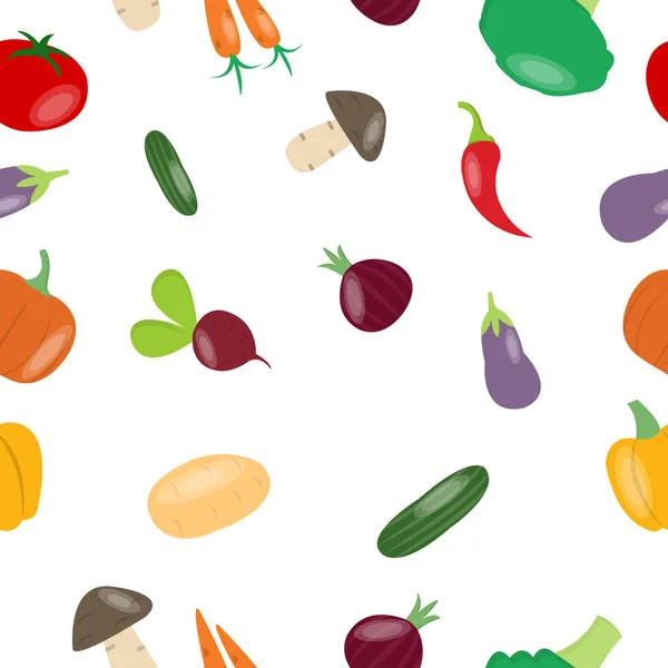 Nahtlose Muster Mit Gemüse Vektor Illustration Design — Stockvektor
