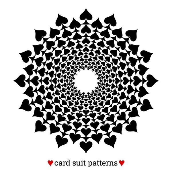 Gambling card suit poker pattern made with spades — 스톡 벡터