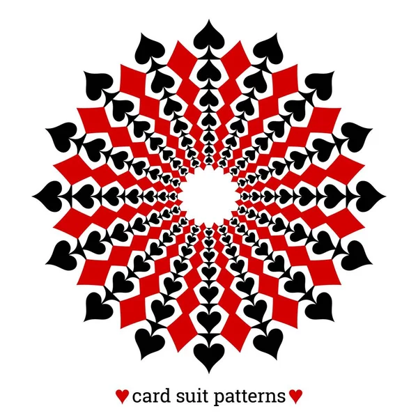 Gambling card suit poker pattern made with spades and diamonds — 스톡 벡터