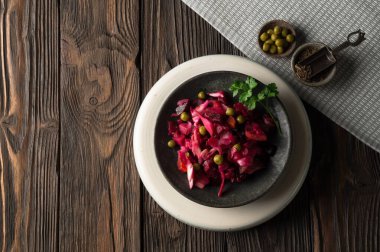 Sebze, vejetaryen salatası fermente edilmiş lahana, venigret.