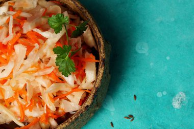 Mayalanmış lahana yakın plan..