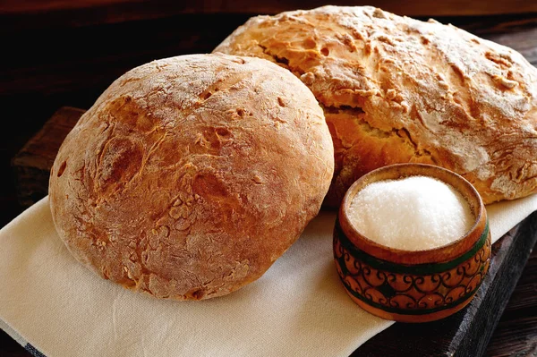 Gros plan sur le pain de blé fait maison . — Photo