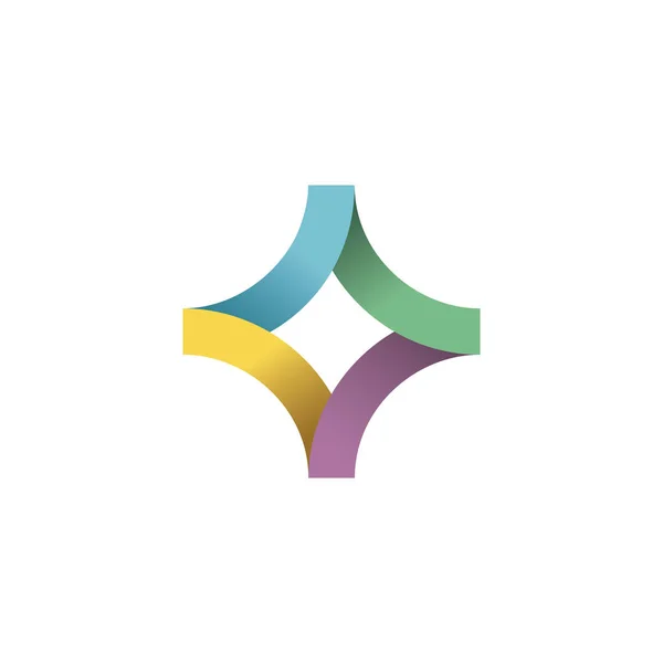 Modelo de logotipo médico cruz colorido abstrato — Vetor de Stock