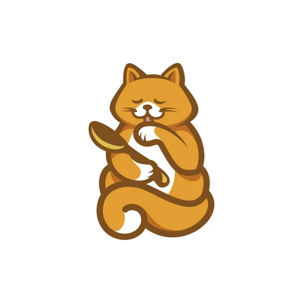 memnun sevme kedi pençe kaşık ile