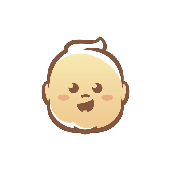 mutlu gülümseyen bebek s yüz bir diş ile