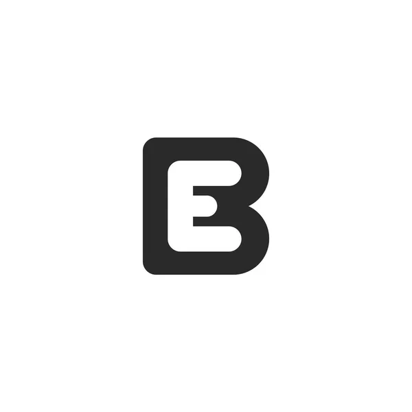 Logo monogramme en lettres noires B et E Illustration De Stock
