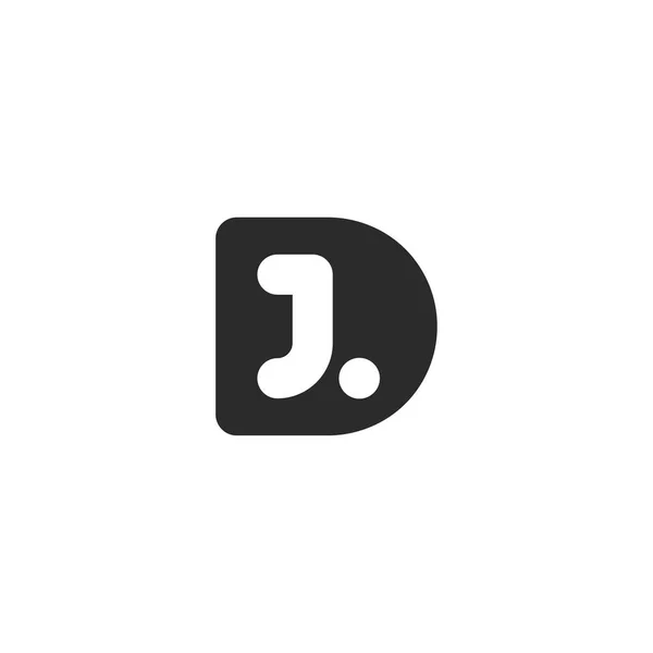 D ve J siyah harflerle Monogram logo yaptı