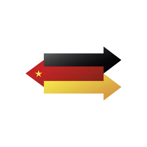China-Duitsland interactie, uitwisseling en levering — Stockvector