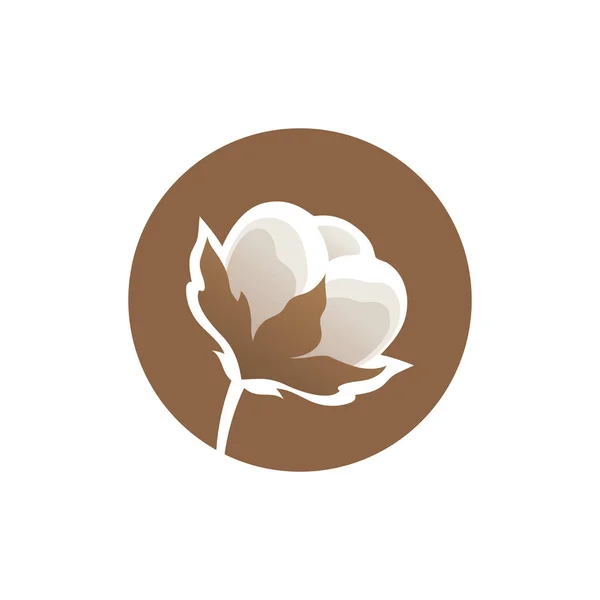 Modèle de logo fleur de coton Vecteur En Vente