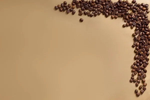Ziarna Kawy Brązowym Tle — Zdjęcie stockowe