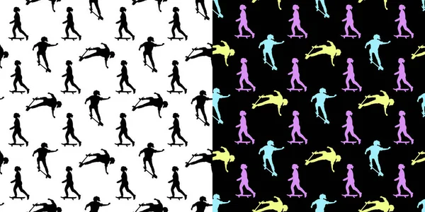 Kusursuz kaykay desenleri. .