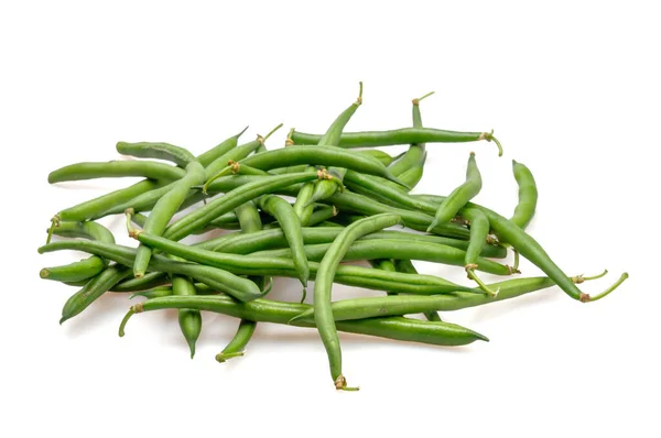 String beans on a white background. — Stock Photo, Image