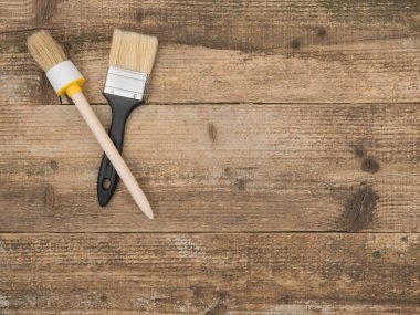 Yuvarlak fırça. Son fırça. Yukarıdan görünüşü.