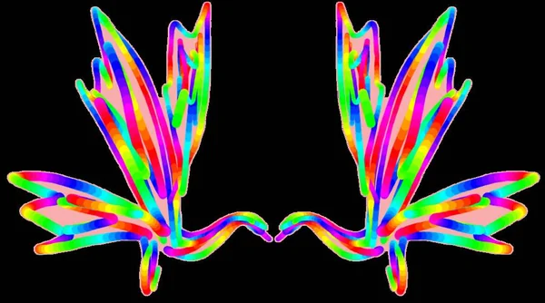 iki kuğu kalem soyut rengi