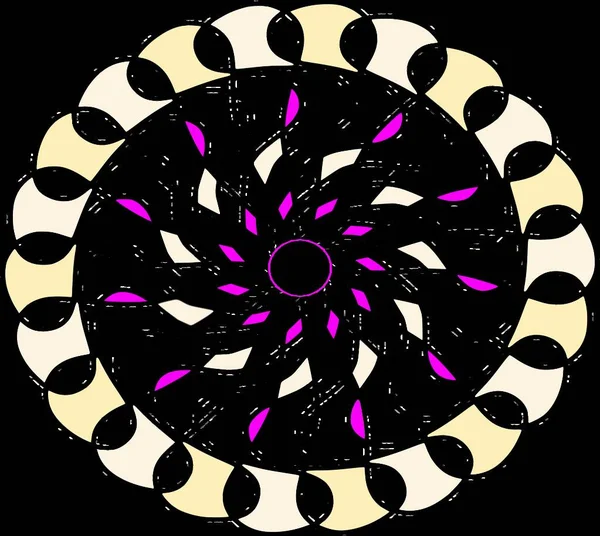 Pembe sarı soyut mandala