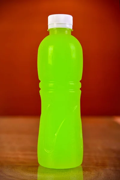 Orange juice bottle. Isolated on background