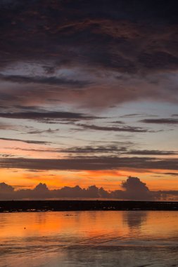 Akşamları ve gün batımı atmosferde.