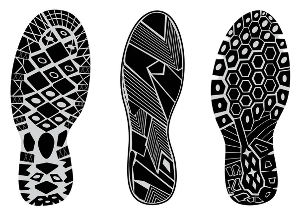 Ayakkabı vektör illüstrasyonunun izleri — Stok Vektör