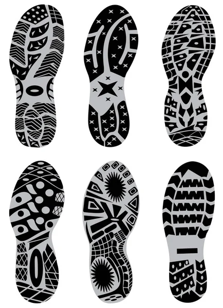 Prints of shoes vector illustration — Stock Vector