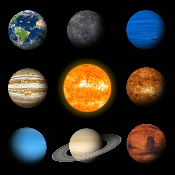 Solar system 3d — Stockfoto