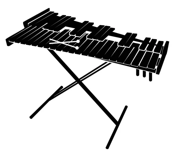 Instrumento musical xilófono vector ilustración — Vector de stock