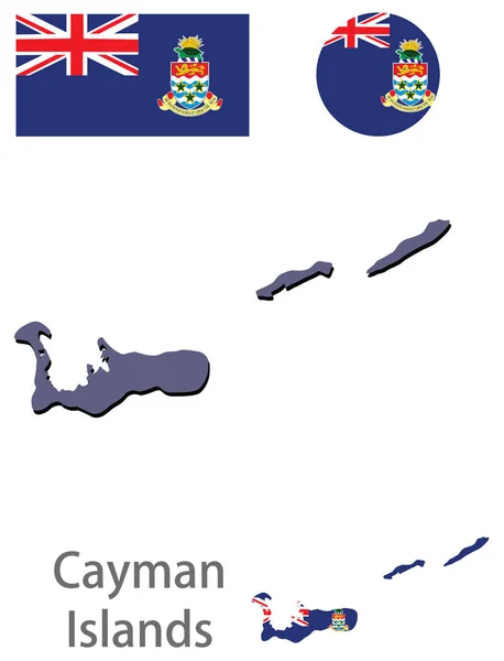 Paese Cayman Islands vector — Vettoriale Stock