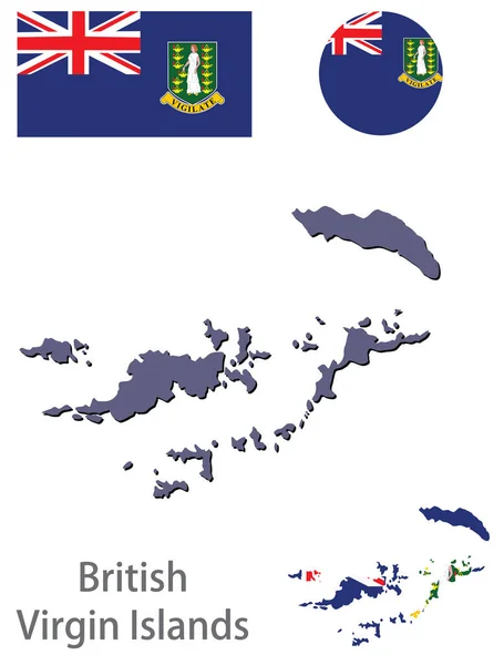 Country British Virgin Islands vector — 스톡 벡터