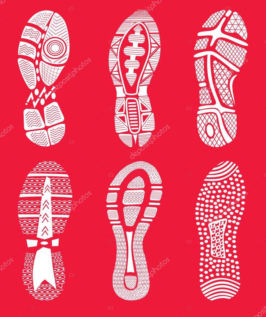  prints of shoes vector