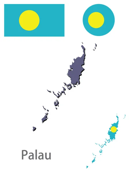 Country Palau silhouette vector — стоковий вектор