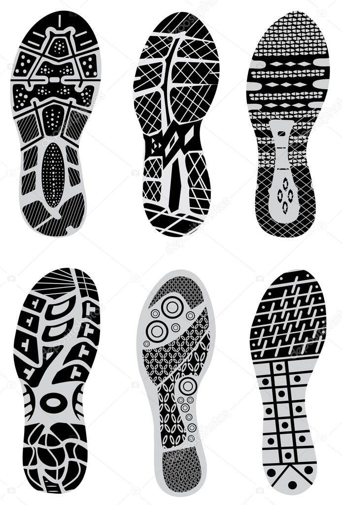  prints of shoes vector 