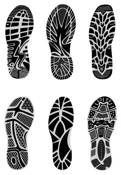 靴ベクトルイラストのセットプリント — ストックベクタ